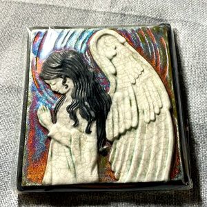 Angel Raku wall art new in box